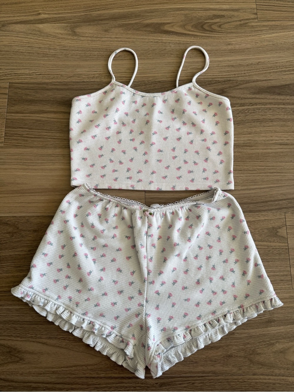 Altar'd State floral waffle pajama set